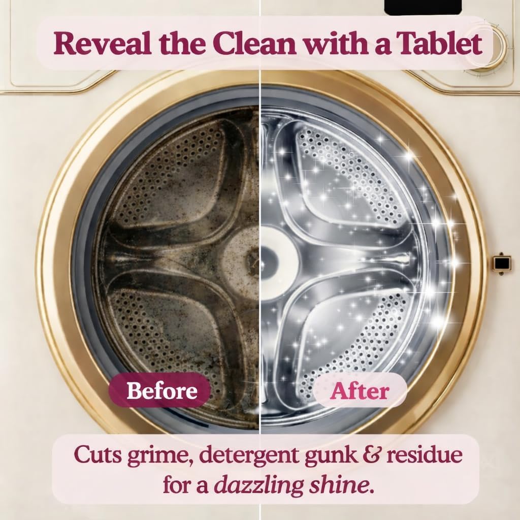 Washing Machine Cleaning Tablets — Pet Hair Remover, Odor Eliminator & Descaler