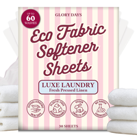 Eco In Wash Fabric Softener Sheets Natural Laundry Softener Sheets for Washer | Plastic-Free, Hypoallergenic